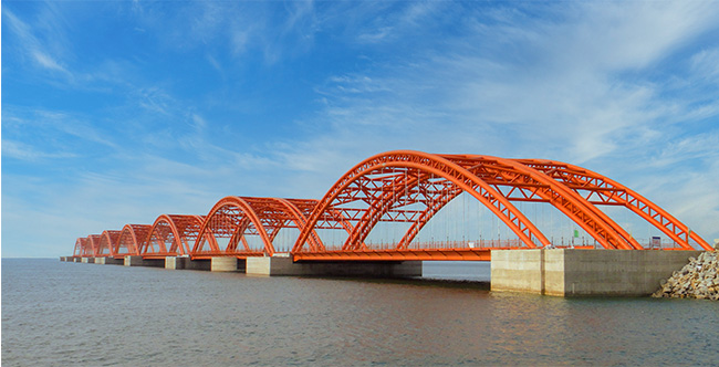 跨连续钢管混凝土系杆拱桥施工工法